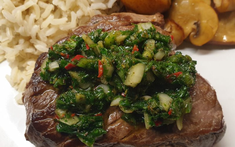 Steak met chimichurrie