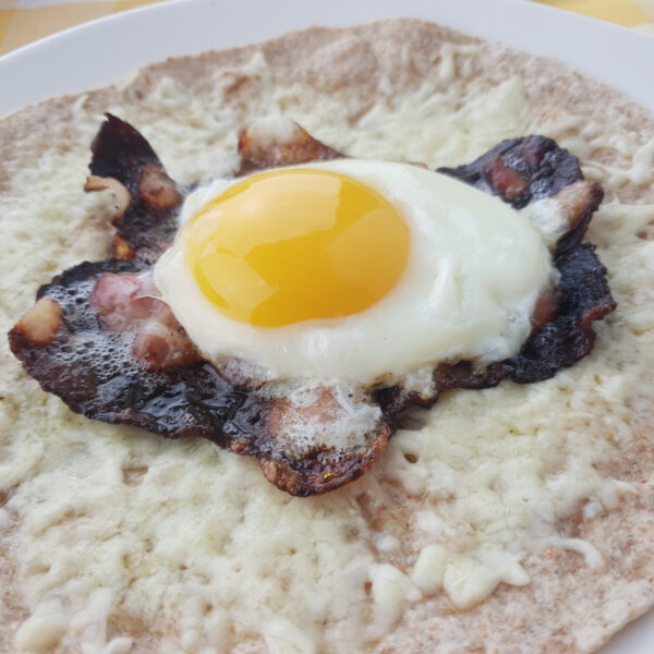 Wrap met een gebakken eitje