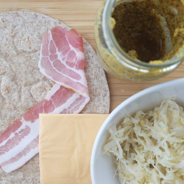 Volkoren wrap met zuurkool