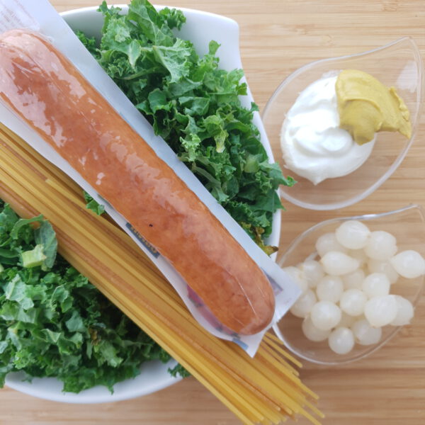Spaghetti boerenkool met worst