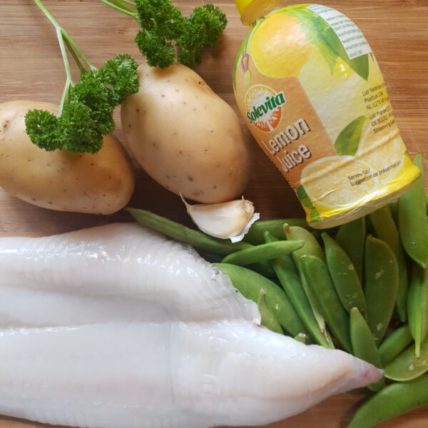 Scholfilet met sugar snaps
