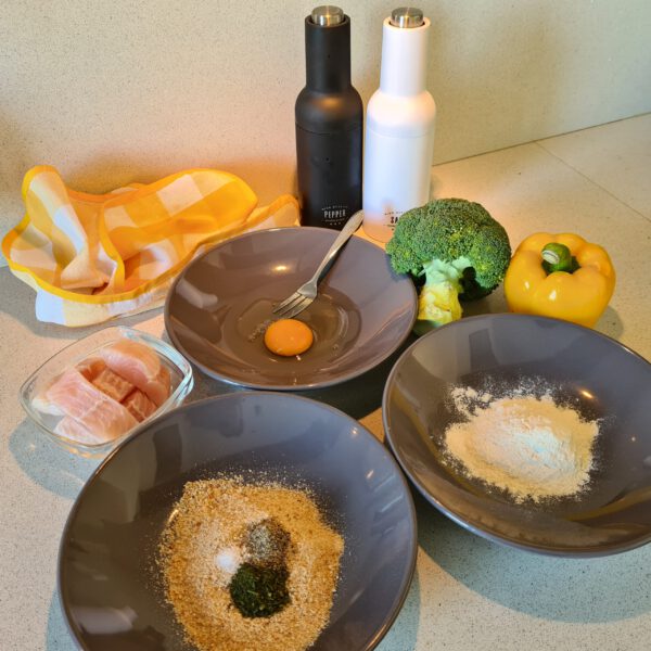 Pangasius vissticks met ovengroenten
