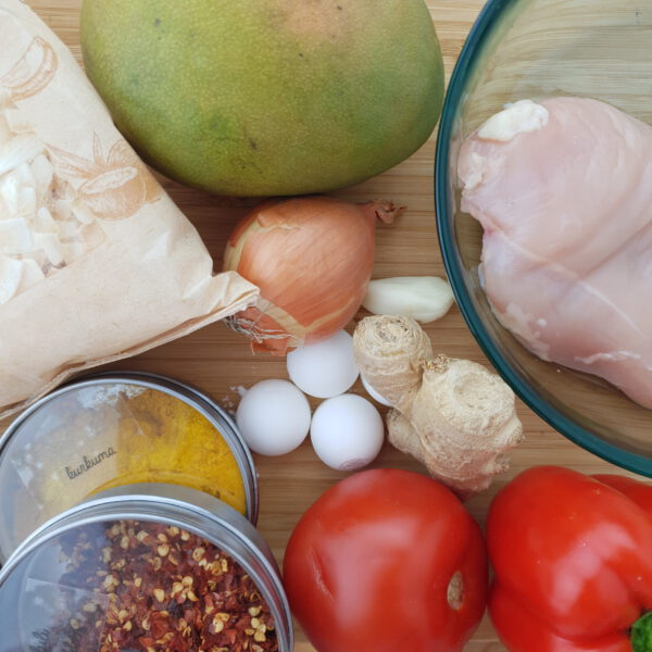 Kip-mango curry