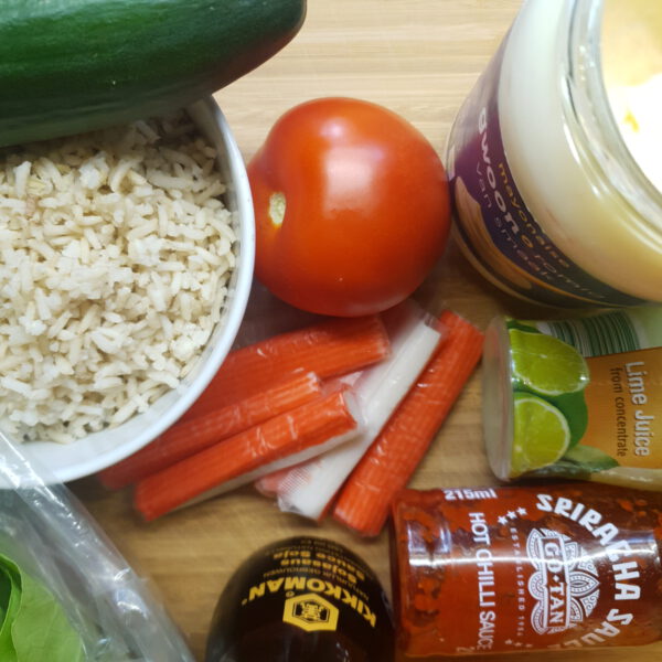 Rijstsalade met surimi
