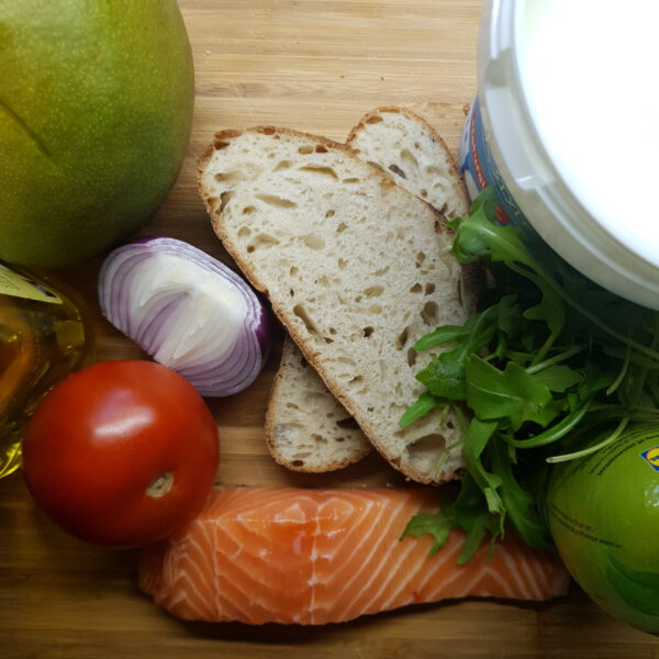 Broodsalade met zalm