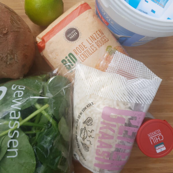 Gevulde zoete aardappel