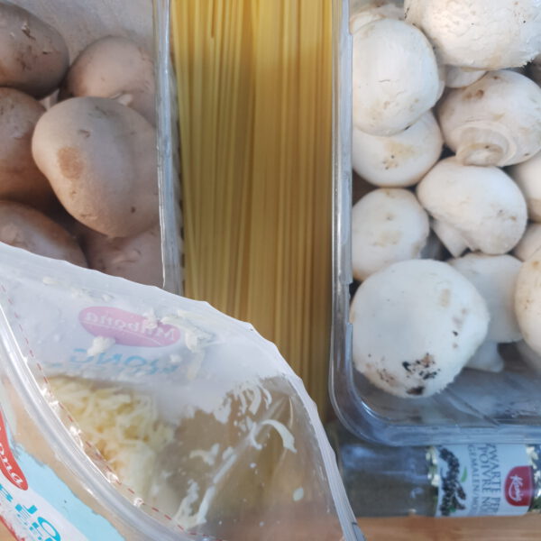 Spaghetti met champignons