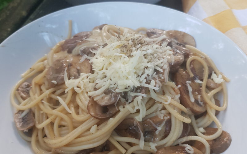 Spaghetti met champignons