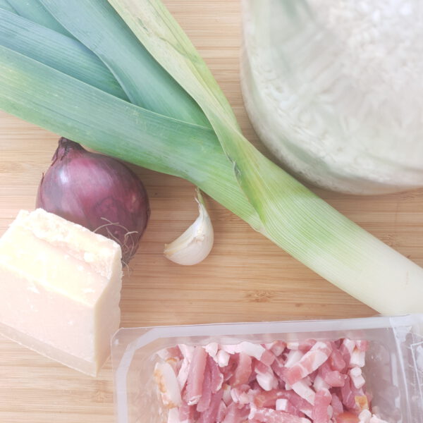 Risotto met prei en ui